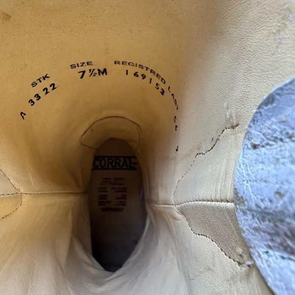 CORRAL WOMEN'S WHITE GLITTER INLAY WESTERN BOOTS 7.5 - Picture 7 of 7